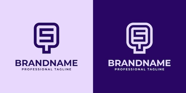 Initiales modernes QS et SQ Logo adapté aux entreprises avec des initiales QS ou SQ