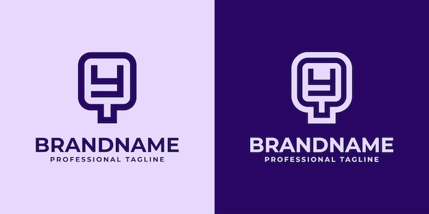 Initiales modernes QY et YQ Logo adapté aux entreprises avec les initiales QY ou YQ