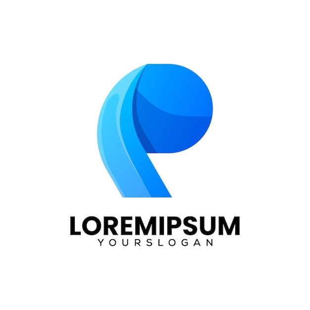 initiales P conception de logo coloré