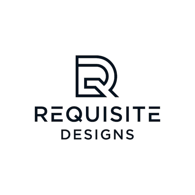 Les initiales RD Logo design illustration vectorielle isolée