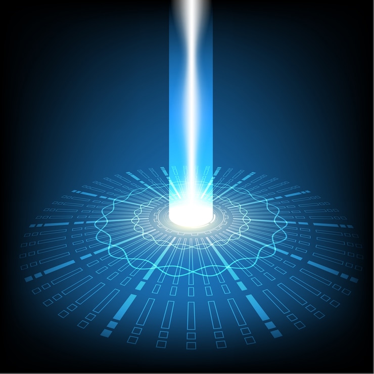 Vecteur innovation laser abstraite