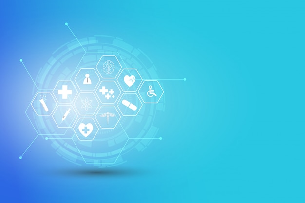 Innovation médicale modèle de soins de santé icône