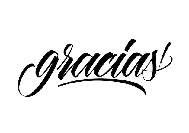 Vecteur inscription calligraphique de gracias