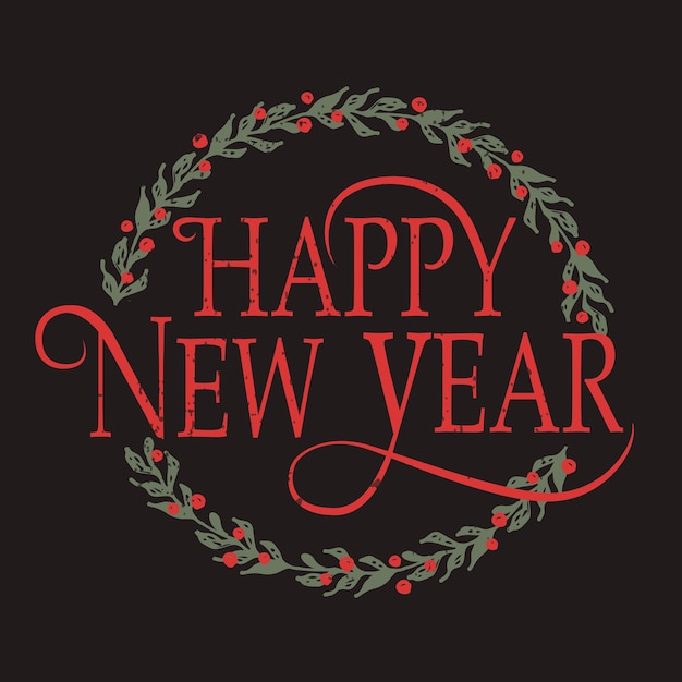 Insigne et icône de bonne année esquissée à la main. Modèle de logo de bonne année. Modèle de carte de bonne année. Bannière de bonne année, flyer