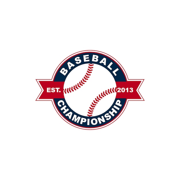 insigne de logo vectoriel de sport de baseball