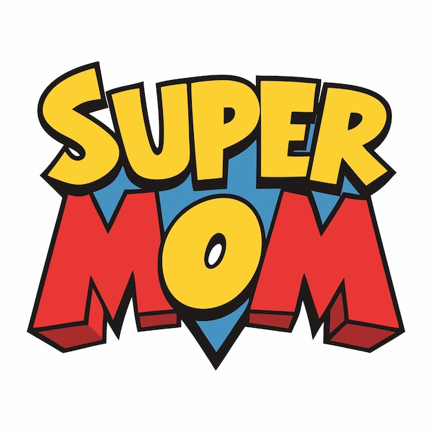 L'insigne de la super maman - Une célébration colorée de la maternité des super-héros