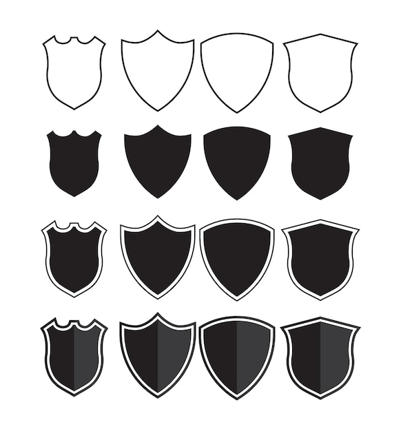 Insigne vecteur du blason de bouclier