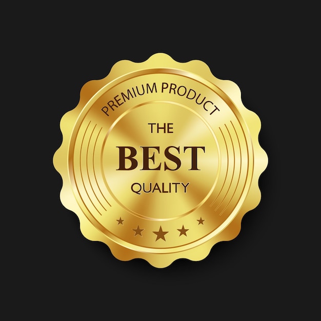 Insignes et étiquettes en or de luxe produit de qualité supérieure