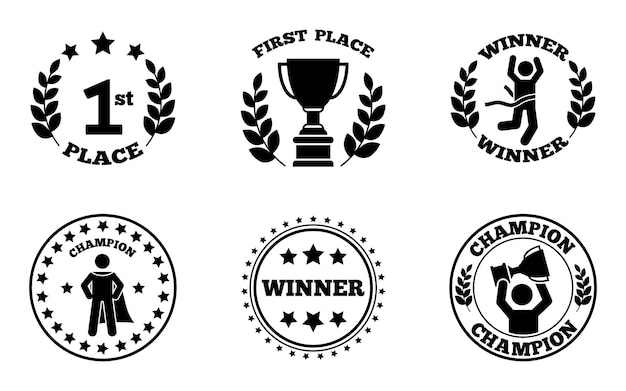 Insignes et icônes gagnants