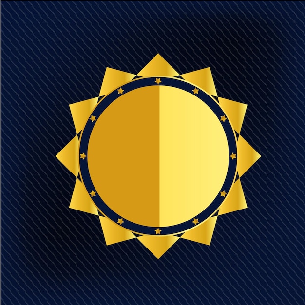 Insignes de luxe dorés réalistes premium