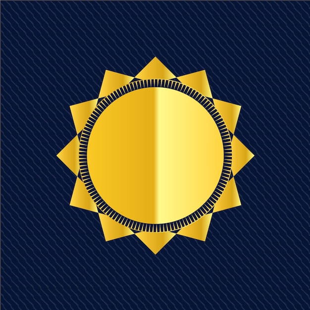 Insignes de luxe dorés réalistes premium