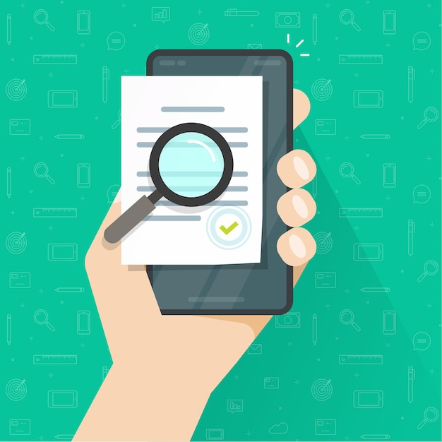 Inspection De Documents Numériques De Conformité En Ligne Mobile