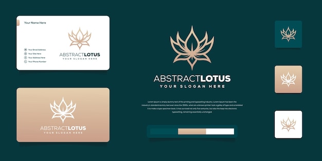 Inspiration Abstraite Du Logo De Lotus Et Carte De Visite