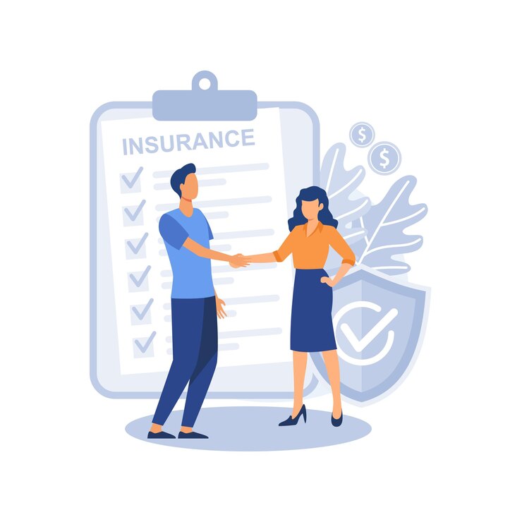 Vecteur inspiration de conception exclusive d'illustration de courtier d'assurance