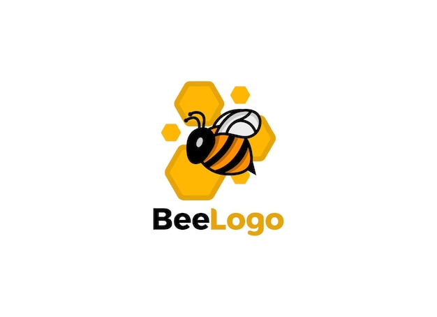 L'inspiration De Conception De Logo D'abeille Et De Peigne De Miel