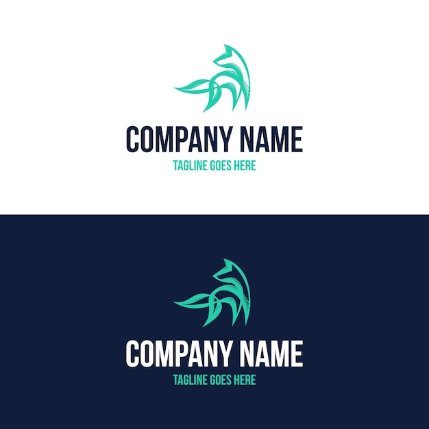 Inspiration de conception de logo animal renard