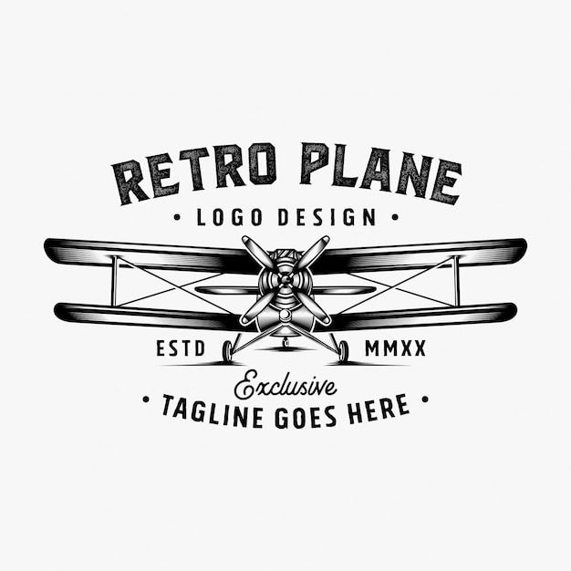 Inspiration De Conception De Logo D'avion Rétro