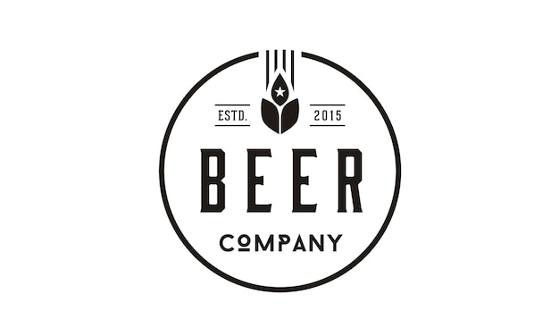 Inspiration De Conception De Logo De Blé De Bière