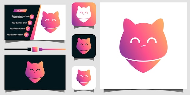 Inspiration De Conception De Logo De Chat Mignon