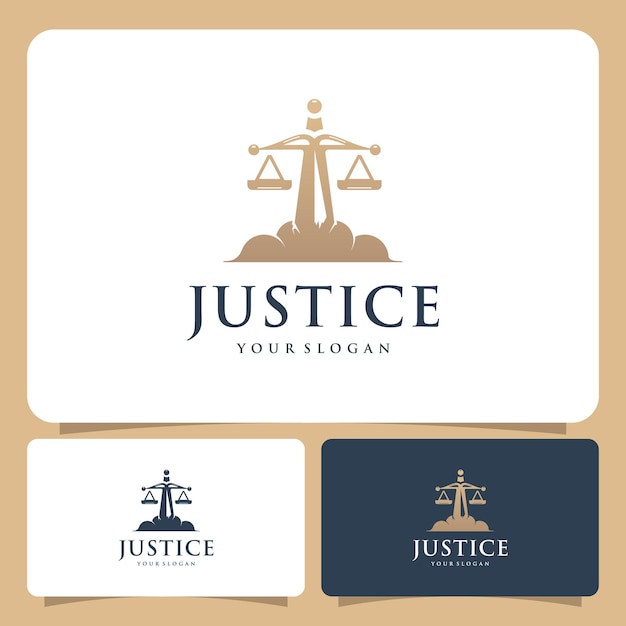 Vecteur inspiration de conception de logo de justice