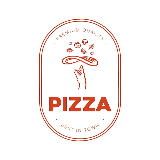 Inspiration De Conception De Logo De Mascotte De Pizza Occidentale