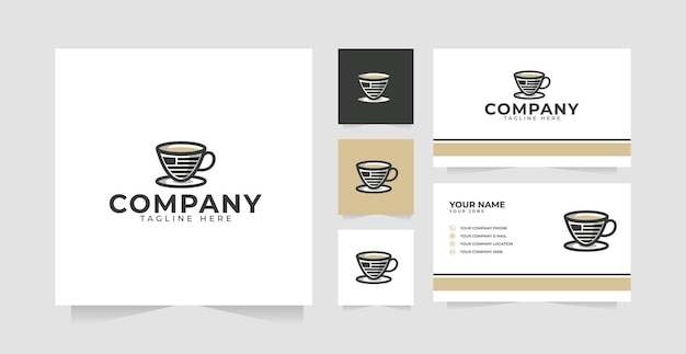 Inspiration De Conception De Logo De Nouvelles De Café Et Carte De Visite