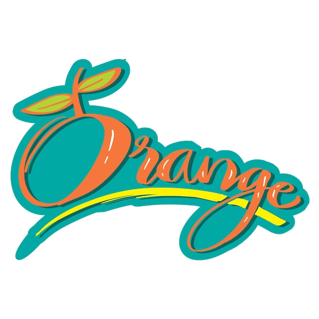 Vecteur inspiration de conception de logo orange fruit simple