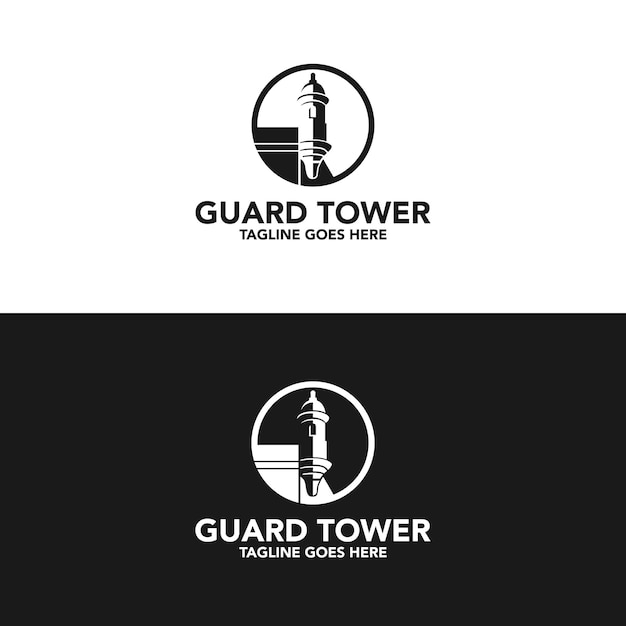 Inspiration De Conception De Logo De Phare De Tour De Garde