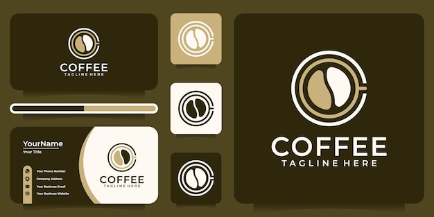 Inspiration De Conception De Vecteur De Logo De Graines De Café
