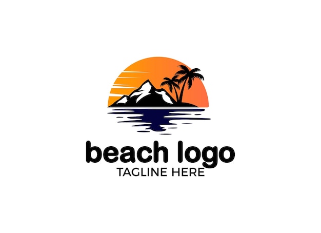 L'inspiration Des Conceptions De Logo De Plage Tropicale