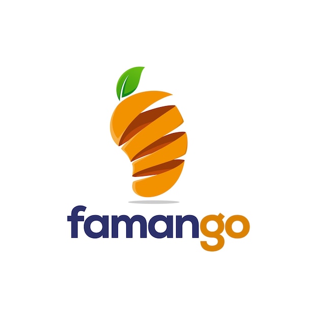 Vecteur inspiration du logo de mangue pour food juice fresh