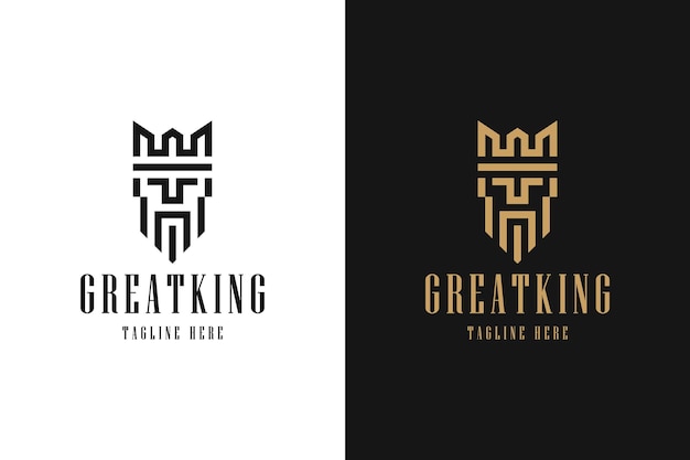 Inspiration du logo minimaliste du grand roi