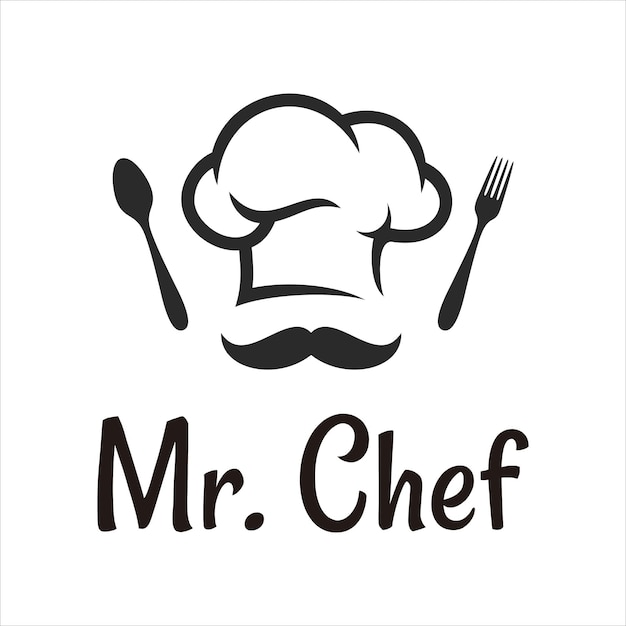 Inspiration du logo de monsieur le chef. vecteur de modèle de conception