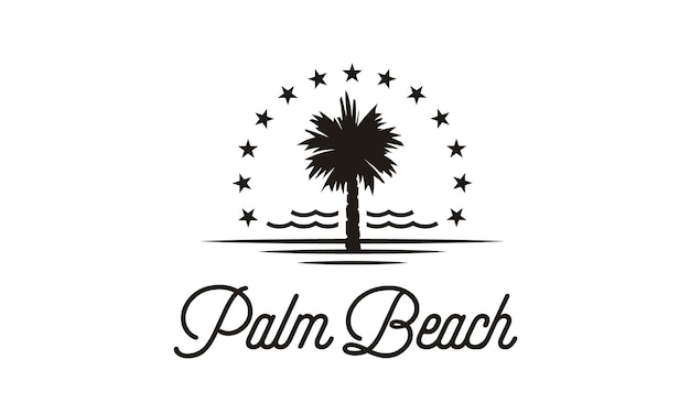 Vecteur inspiration du logo palm beach