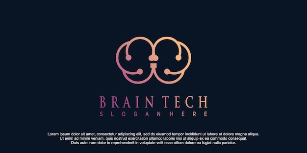 Inspiration du logo de technologie cérébrale