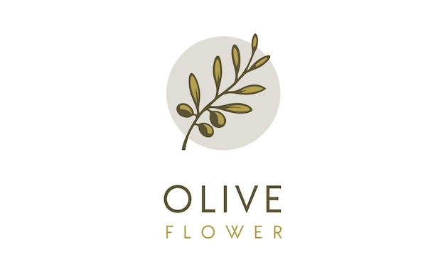 Inspiration De Logo De Fleur D'olive