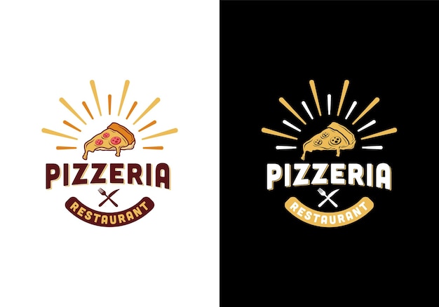 Inspiration De Modèle De Conception De Logo De Restaurant De Pizza Vintage