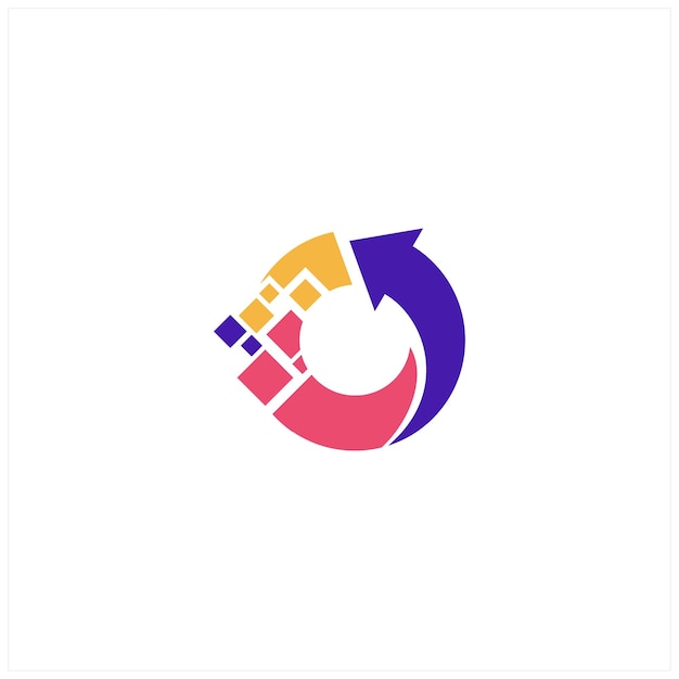 Inspiration pour le modèle de conception du logo lettre O flèche