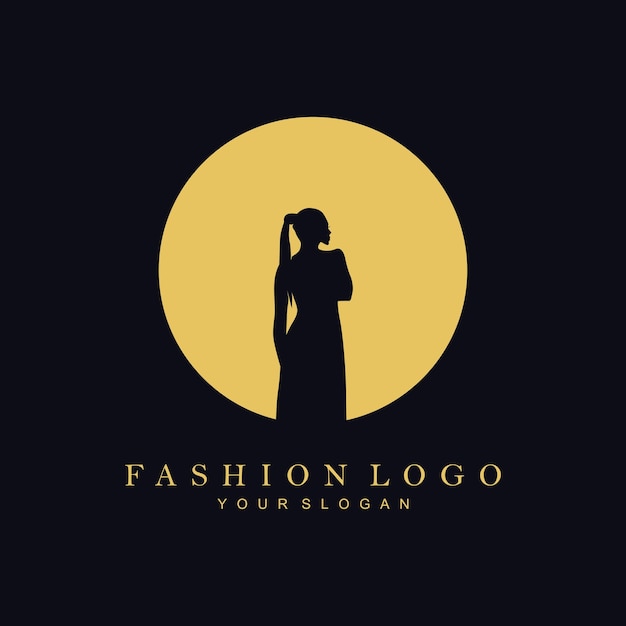 Inspirations De Conception De Logo De Mode - Silhouette Girl