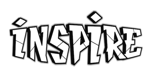 Inspirez les lettres de style graffiti mot