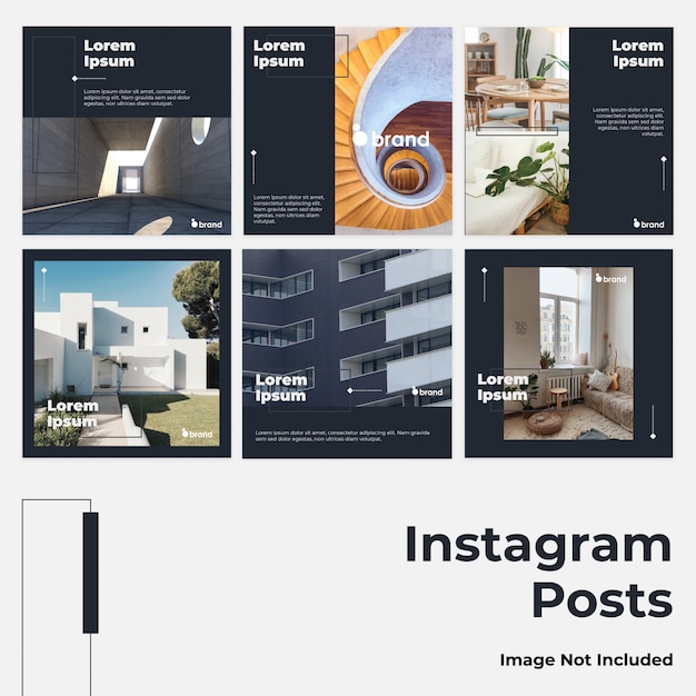 Instagram bleu foncé minimaliste des médias sociaux