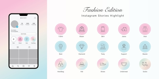 Instagram Stories Met En évidence La Couverture Pour La Mode