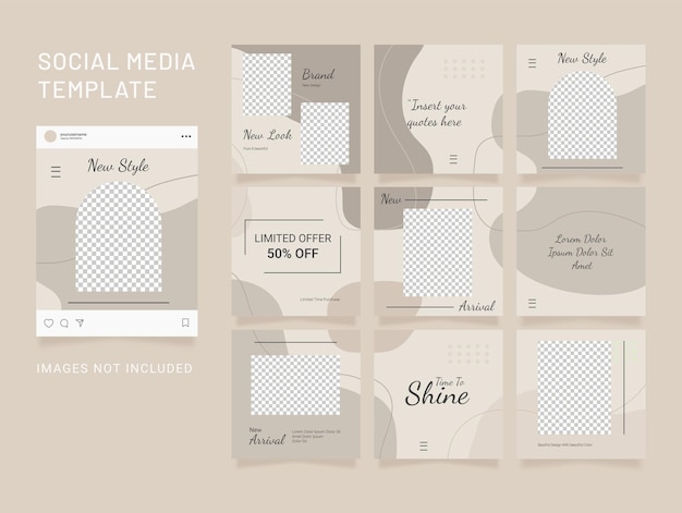 Instagram Template Design Post De Médias Sociaux Fashion Bundle