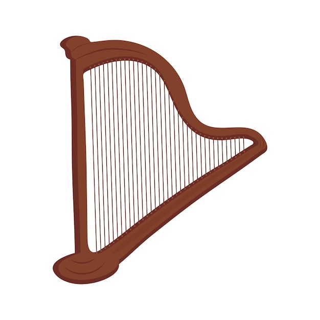 Vecteur instrument de musique harpe lyre illustration vectorielle