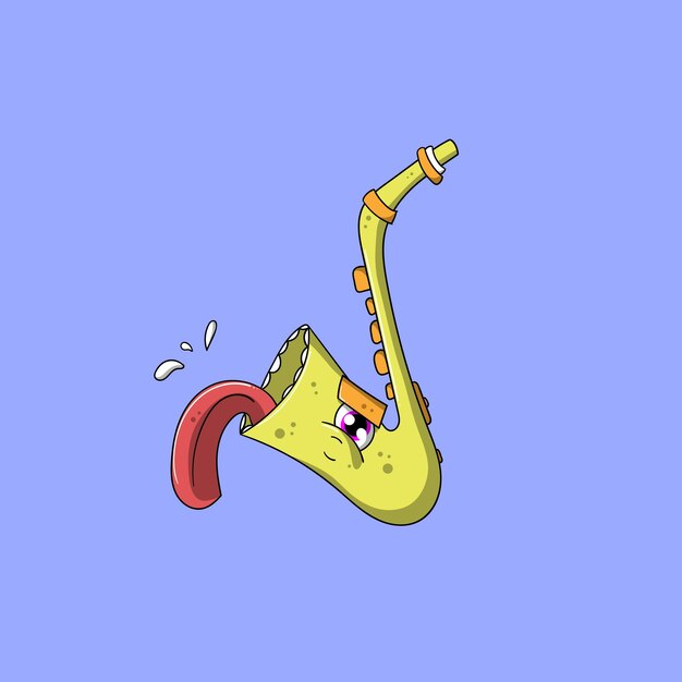 Instrument de musique monstre mignon