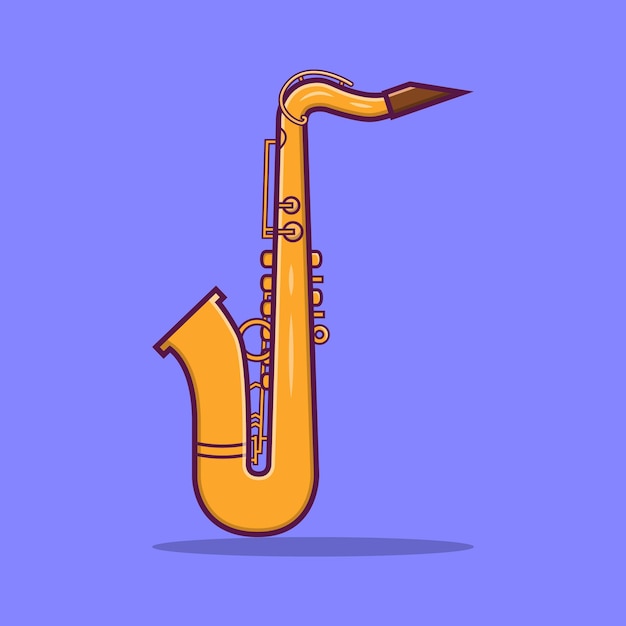 Vecteur instrument de musique de saxophone avec détail