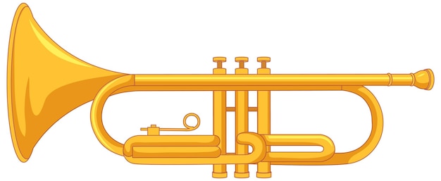 Vecteur instrument de musique trompette isolé