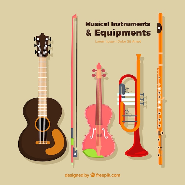 Vecteur instruments et équipements de musique