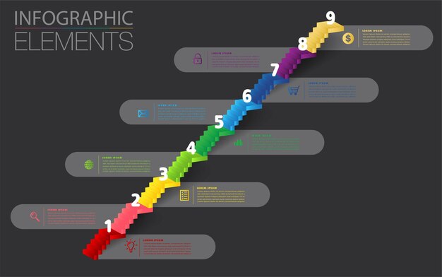 Vecteur intensifier le concept d'entreprise réussi vecteur d'infographie