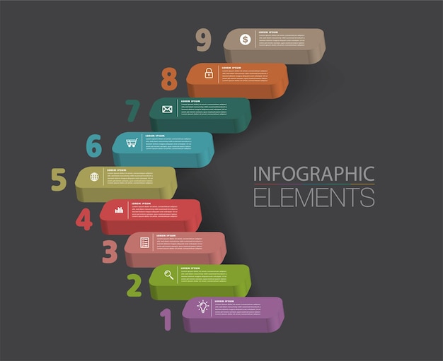 Intensifier Le Vecteur D'infographie D'escalier De Concept Réussi D'affaires